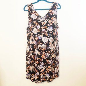 Maurices 24/7 Shift Dress, Blue Coral Floral Size XL